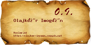 Olajkár Imogén névjegykártya